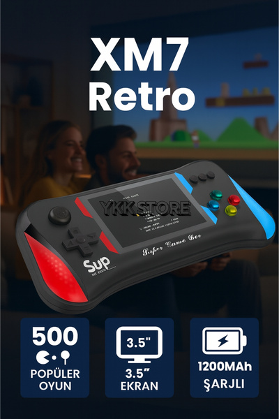 YKK Store XM7 Retro Atari Oyun Konsolu – TV Uyumlu, Klasik Oyun Yüklü Gamebox