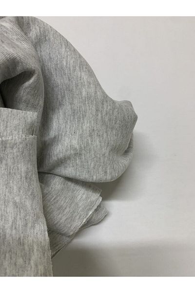 Yiğit Kumaş Gray Baby Ribana Combed Cotton Fabric, Piece 110X160 cm