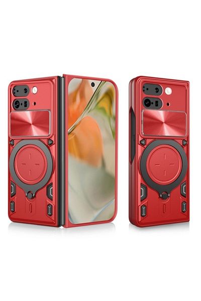 Tim Protective Case for Google Pixel 9 Pro Fold, Timaconprotect, F72, Hard Plastic, Elegant Ruby