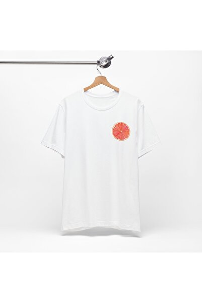 Tubinyoo تي شيرت كبير الحجم للجنسين منقوش بالجريب فروت الصغير