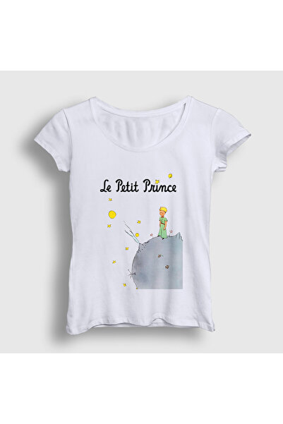 Presmono Women's White Cover Le Petit Prince Little Prince T-Shirt 566189Tt