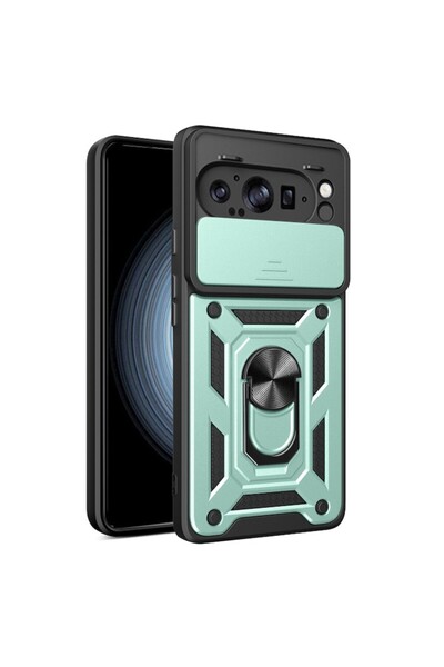 Tim High Protection Case for Google Pixel 9 Pro XL, Timacontech, Q24, Thermoresistant plastic, Green For