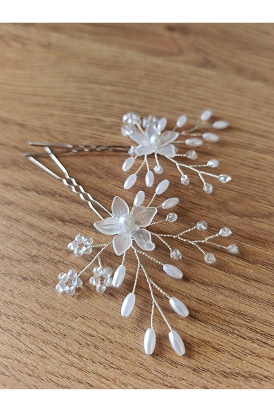 renaitre art Two Pieces of Hairpin Design Hairpin, Bridal Hairpin, Special Occasion Hairpin, Bun Hairpin