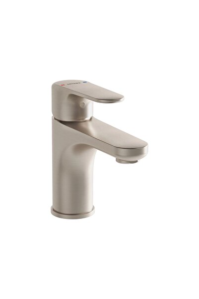 VitrA Root A4270534 Round Lavabo Bataryası , Fırçalı Nikel