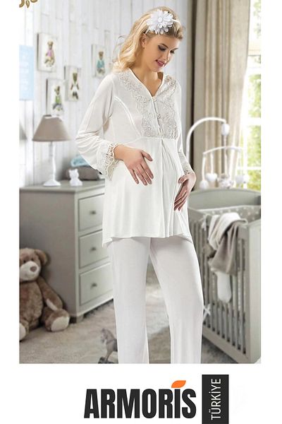 Armoris New Season Women's Comfortable Postpartum Maternity Pajama Set Suitable for Daily Use