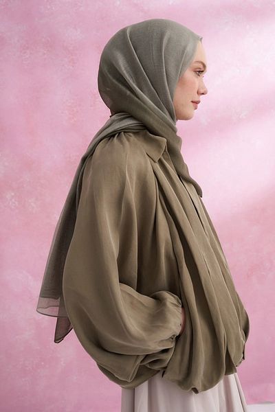 ARMANDA Silk Gradient Shal - Black - Gray