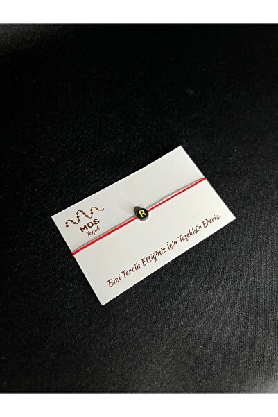 Mos Tespih سوار الحظ بحبل قابل للتعديل على شكل حرف R