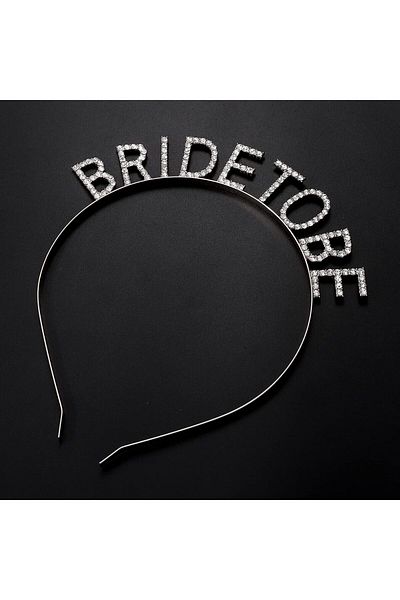 URZ GRUP Silver Plated Crystal Jewelled Bride To Be Bridal Crown