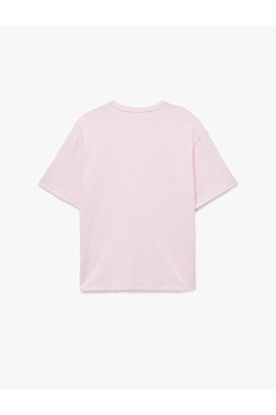 Koton Μπλουζάκι με κοντό μανίκι Crew λαιμόκοψη βαμβακερό Basic Oversize