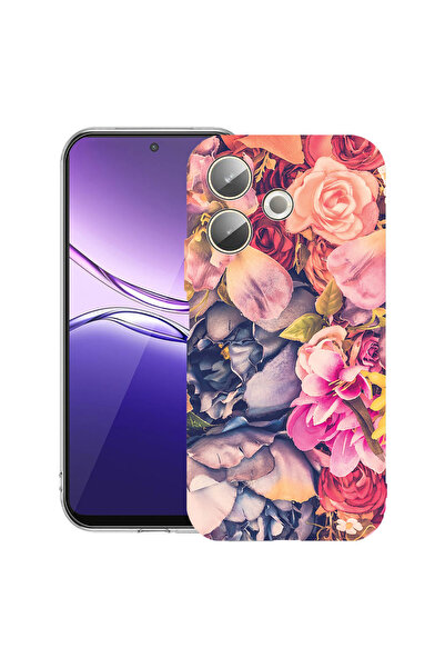 bestcase Carcasă transparentă din silicon pentru OPPO A5 Pro 5G, model floral...