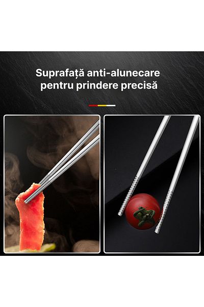 OEM Chinese chopsticks, premium stainless steel, with case and cover, washable, non-slip
