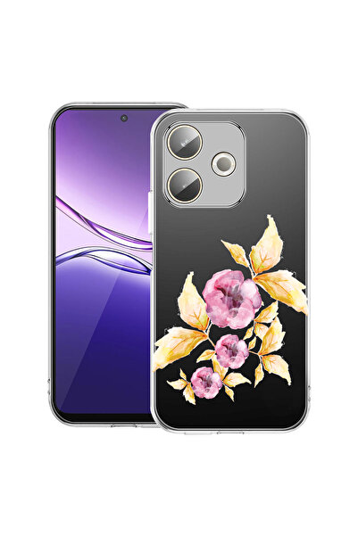 bestcase Carcasă transparentă din silicon pentru OPPO A5 Pro 5G, flori pastel...