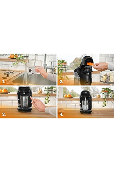 Bosch Tassimo Style TAS112E Espresso Machine, 1400W, 0.7l, Self-cleaning, capsules, Black