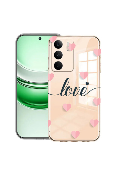 bestcase Carcasă transparentă din silicon pentru Realme C71, Love Flying Hear...