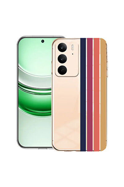 bestcase Carcasă transparentă din silicon pentru Realme C71, Retro Lines, 2041144 T 1478