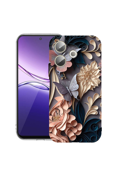 bestcase Carcasă transparentă din silicon pentru OPPO A5 Pro 5G, fluture, 204...