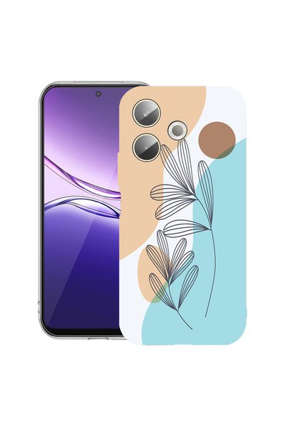 bestcase Carcasă transparentă din silicon pentru OPPO A5 Pro 5G, floare abstr...