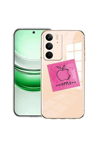 bestcase Carcasă transparentă din silicon pentru Realme C71, roz aromă Apple,...