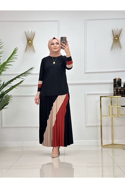 Valens Butik Women's Hijab Set 2 Piece Skirt & Blouse Set