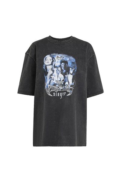adidas Women's Black T-Shirt Buffy Tee Os Jw0154