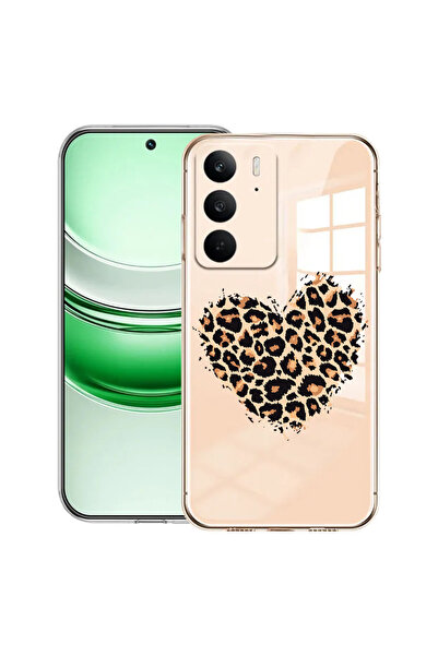 bestcase Διαφανής θήκη σιλικόνης για Realme C71, λεοπάρ καρδιά, 2041144 T 761