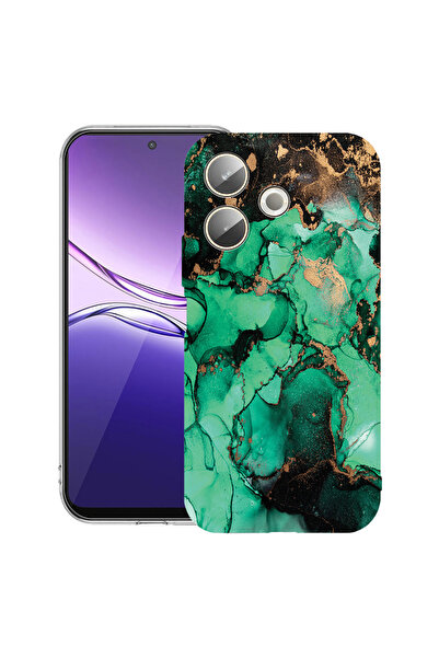 bestcase Carcasă transparentă din silicon pentru OPPO A5 Pro 5G, marmură înch...