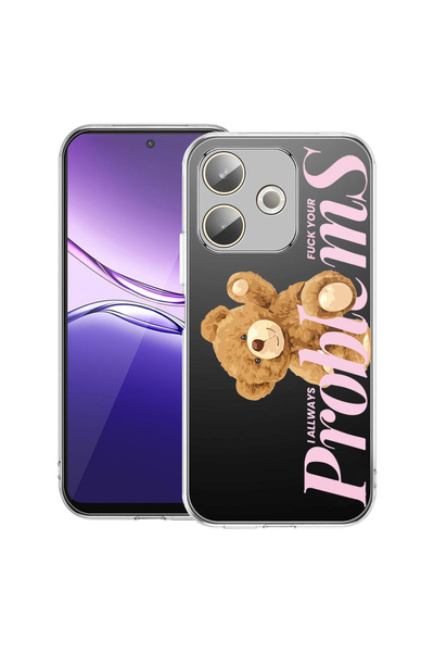 bestcase Carcasă transparentă din silicon pentru OPPO A5 Pro 5G, Teddy Bear -...