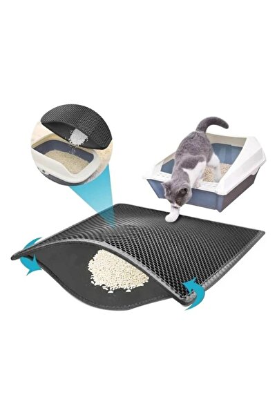 divendi-ro Covoraș de toaletă, pentru pisică, dimensiune 58x37cm, negru