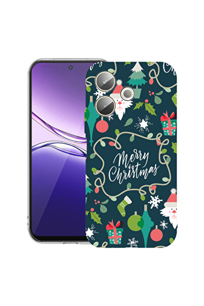 bestcase Carcasă transparentă din silicon pentru OPPO A5 Pro 5G, Crăciun Feri...