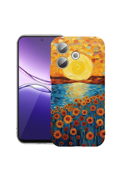 bestcase Carcasă transparentă din silicon pentru OPPO A5 Pro 5G, pictură floa...