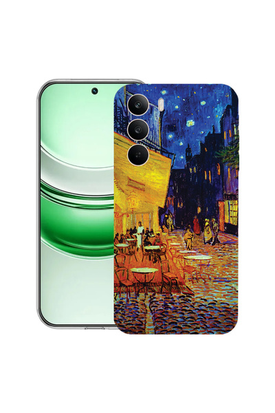 bestcase Carcasă transparentă din silicon pentru Realme C71, Terasa Van Gogh ...
