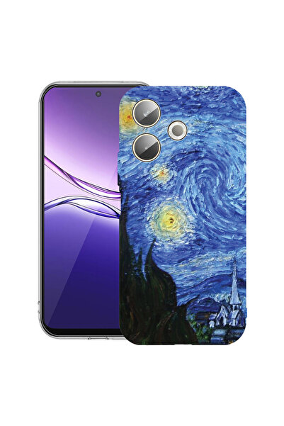 bestcase Carcasă transparentă din silicon pentru OPPO A5 Pro 5G, Van Gogh - N...