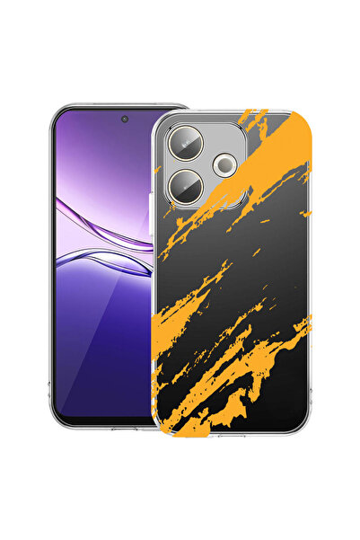 bestcase Carcasă transparentă din silicon pentru OPPO A5 Pro 5G, dungi aurii,...