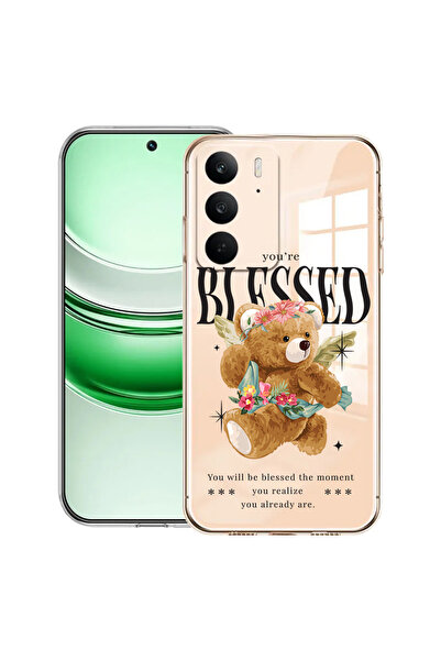 bestcase Carcasă transparentă din silicon pentru Realme C71, Teddy Bear Bless...
