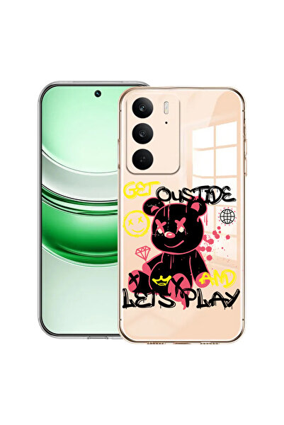 bestcase Carcasă transparentă din silicon pentru Realme C71, Teddy Bear Lets ...