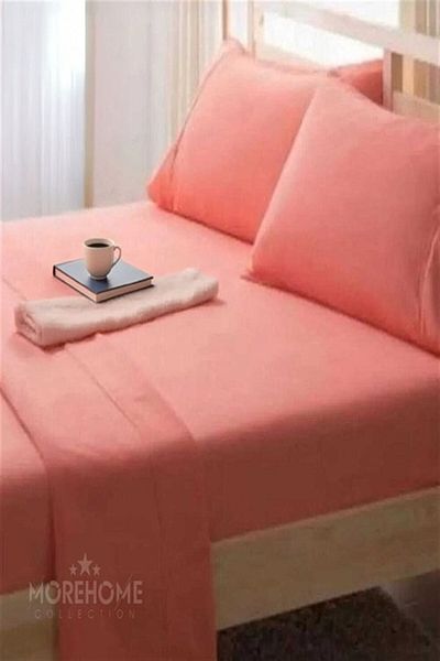 MORE HOME Single Fitted Sheet Set + Pillow Cover Rosekurusu