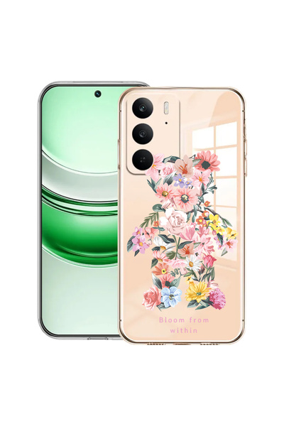 bestcase Carcasă transparentă din silicon pentru Realme C71, Teddy Bear Bloom...