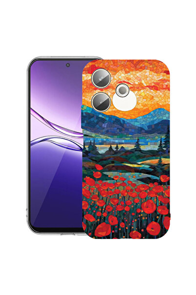 bestcase Carcasă transparentă din silicon pentru OPPO A5 Pro 5G, maci în apus...