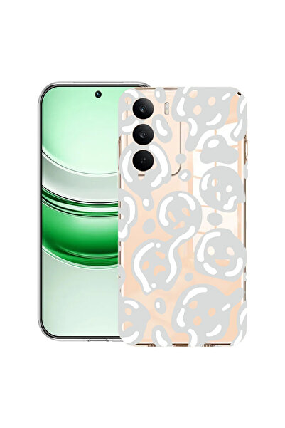 bestcase Carcasă transparentă din silicon pentru Realme C71, gri acid smiley,...