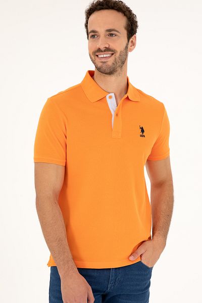 U.S. Polo Assn. Men's Orange Polo Shirt