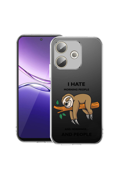 bestcase Carcasă transparentă din silicon pentru OPPO A5 Pro 5G, I Hate Morni...