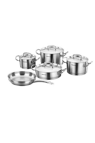 KORKMAZ Proline 9-Piece Stainless Steel Cookware Set