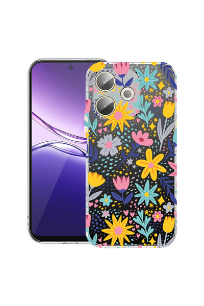 bestcase Carcasă transparentă din silicon pentru OPPO A5 Pro 5G, Little Flowe...