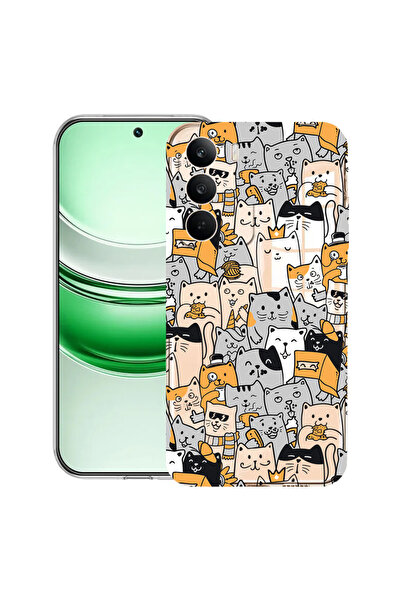 bestcase Διαφανής θήκη σιλικόνης για Realme C71, μοτίβο Cat, 2041144 T 1030