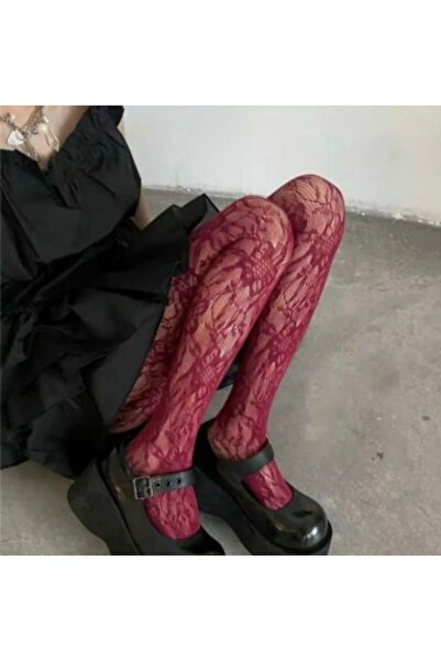 İthal Kadın Desenli Külotlu Çorap Yeni Çiçek