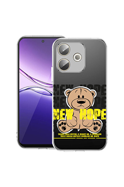 bestcase Carcasă transparentă din silicon pentru OPPO A5 Pro 5G, Teddy Bear N...