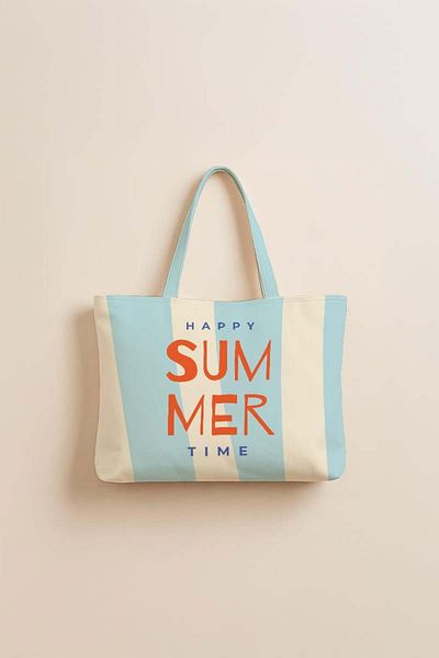Evdek Happy Beach Towel Beach Bag 35X40 cm