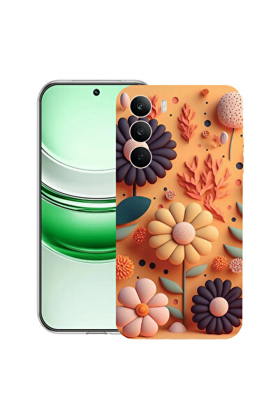 bestcase Carcasă transparentă din silicon pentru Realme C71, Happy Flowers, 2041144 T 1149