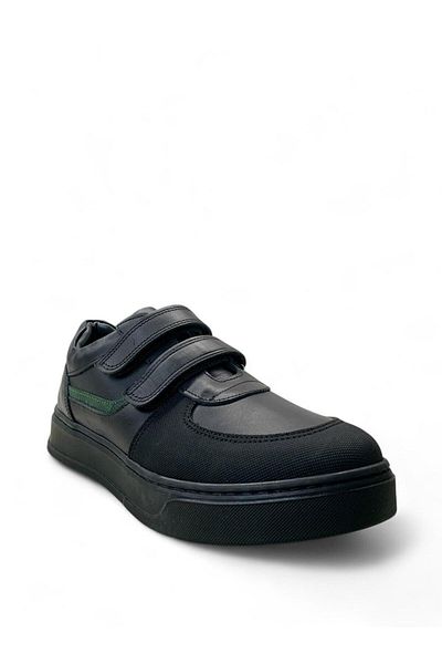 Tuğba Ortopedi 819 Orthopedic 100% Genuine Leather Young Black School Shoes
