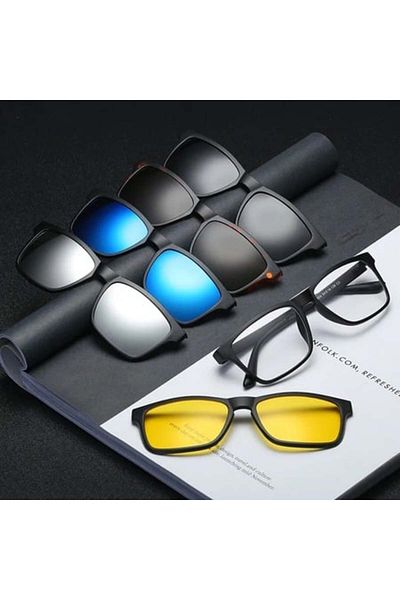 DAR Magic Vision 3-in-1 Sunglasses with Interchangeable Magnetic Lenses – Day & Night Protection